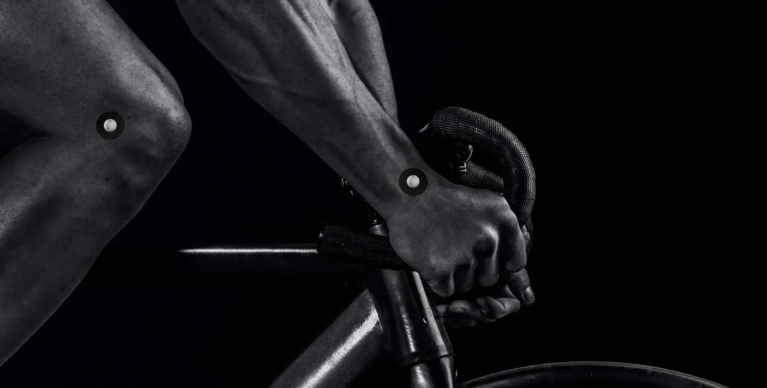 cyclist with tracking hardware